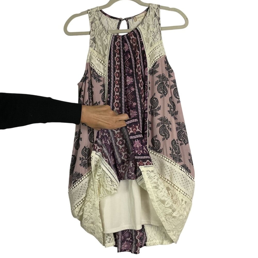 Altar'd State Swing Patchwork Lace Mini Dress, Sm… - image 2